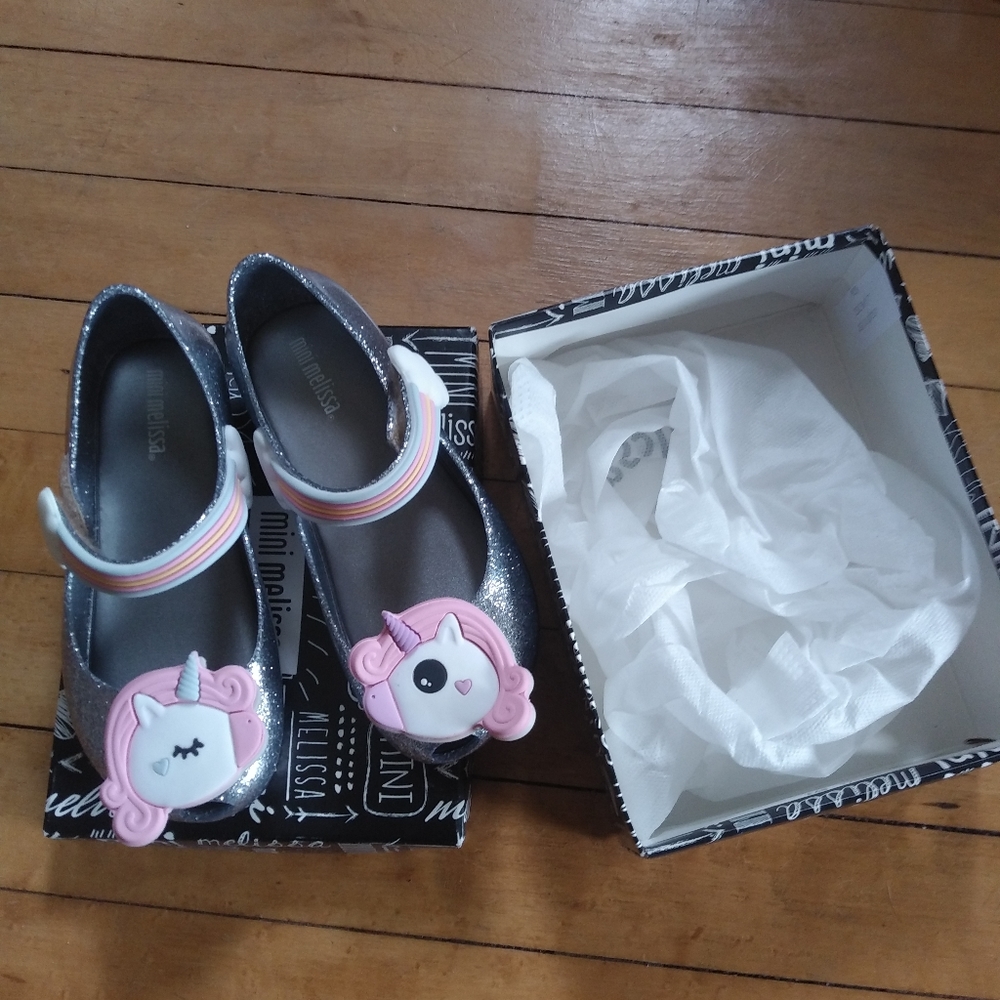 Mini Melissa Unicorn shoes 10 NIB